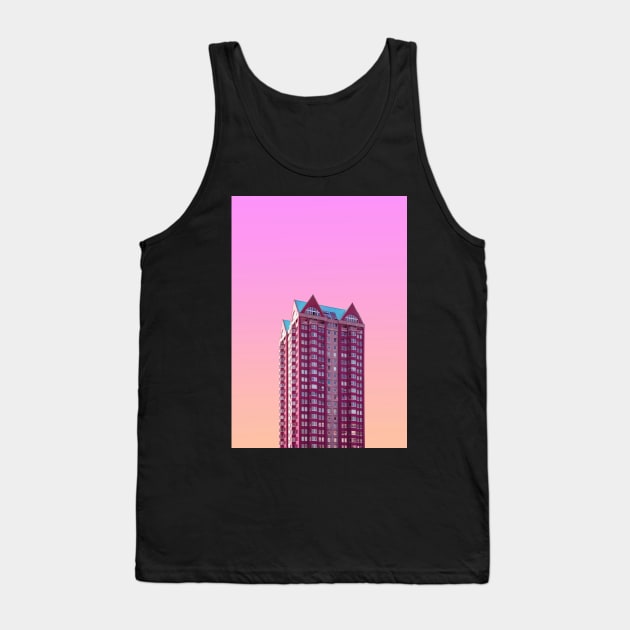 Pink High Rise Building Tank Top by uppermosteN